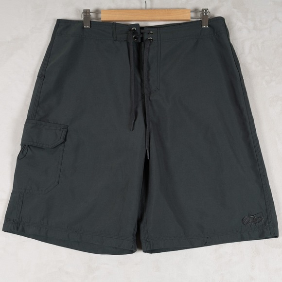 Nike 6.0 Other - Nike 6.0 Cargo Board Swim Shorts Men's Size‎ 34 Dark Green Embroidered